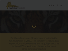 Tablet Screenshot of pantheraresources.com